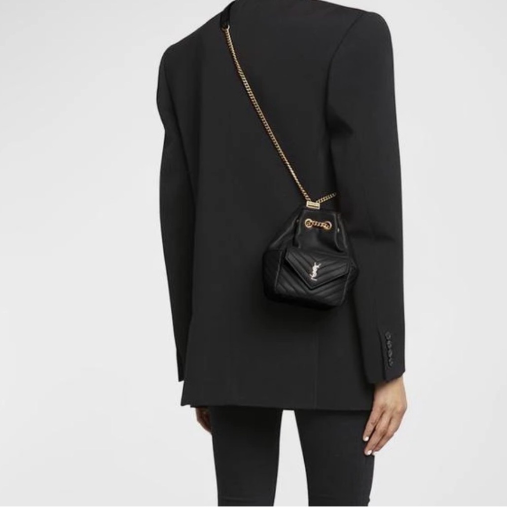 Saint Laurent Black Quilted Crossbody Bag - Picture 16 of 16